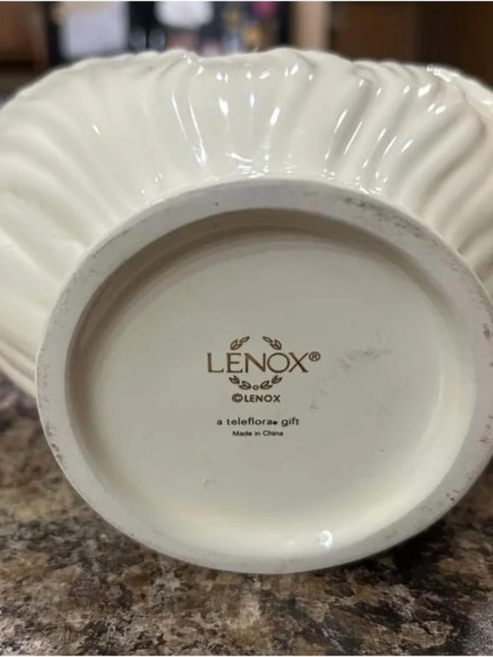 Textured Cream Ceramic Decorative Serving Bowl